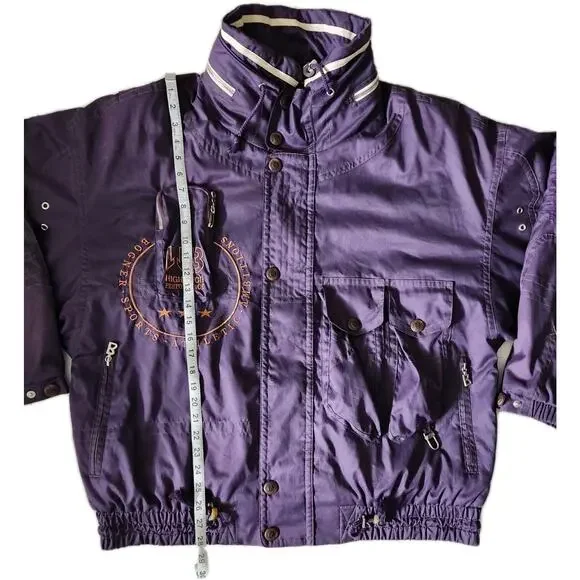 Bogner Vintage Purple Full Zip Retractable Hood Ski Jacket Women's Size 42 Read - Picture 11 of 12